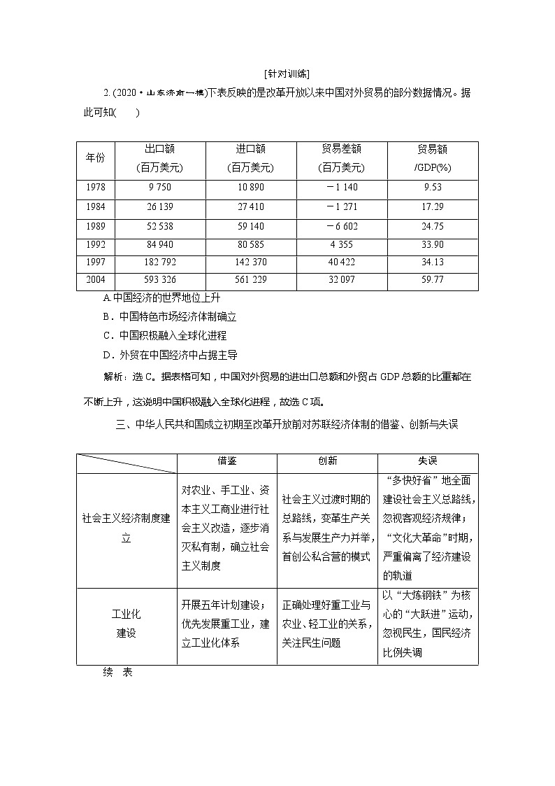 2021版新高考选考历史（人教版专题史）一轮复习学案：单元综合提升第八单元03