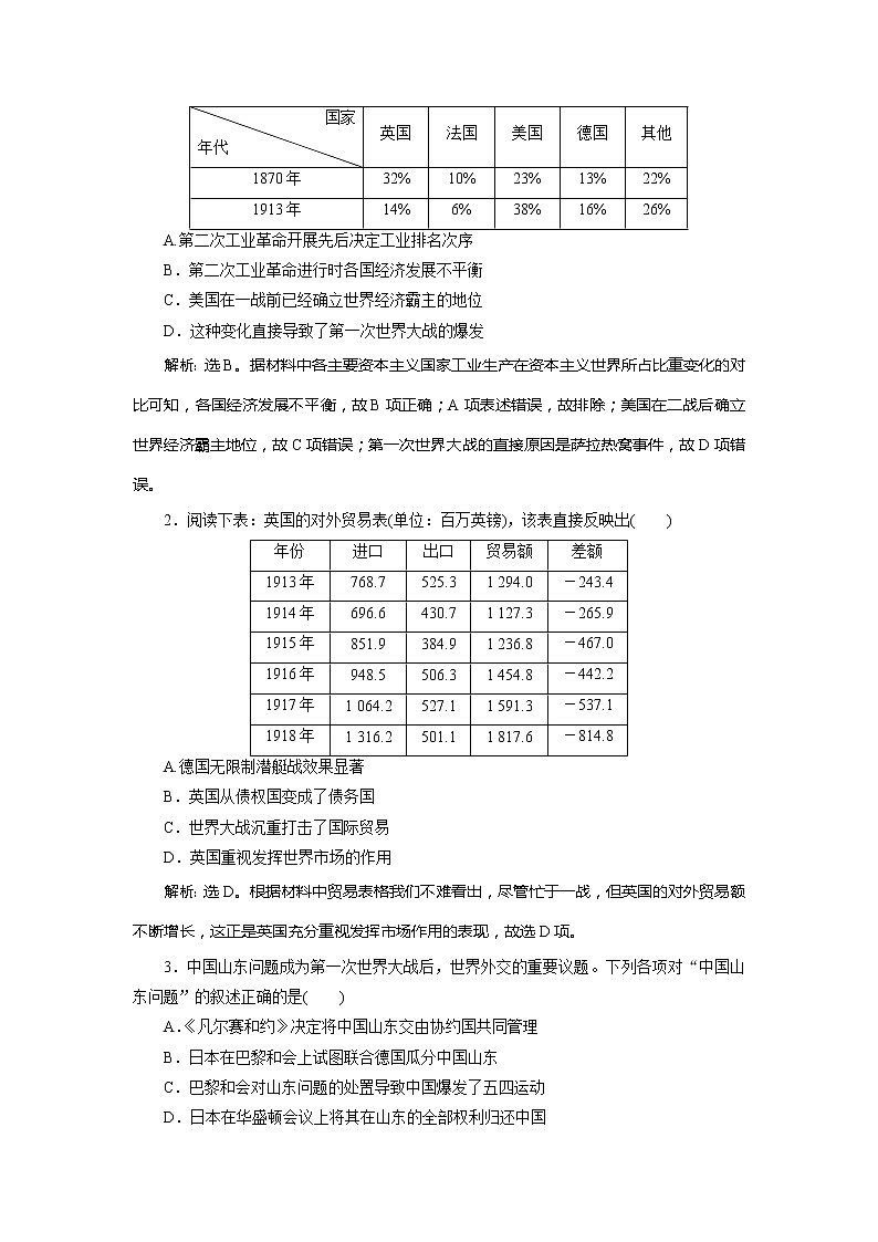 2021版新高考选考历史（人教版专题史）一轮复习学案：单元综合提升第十六单元03