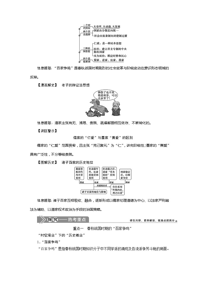 2021版新高考选考历史（人教版专题史）一轮复习学案：第32讲　“百家争鸣”和儒家思想的形成03