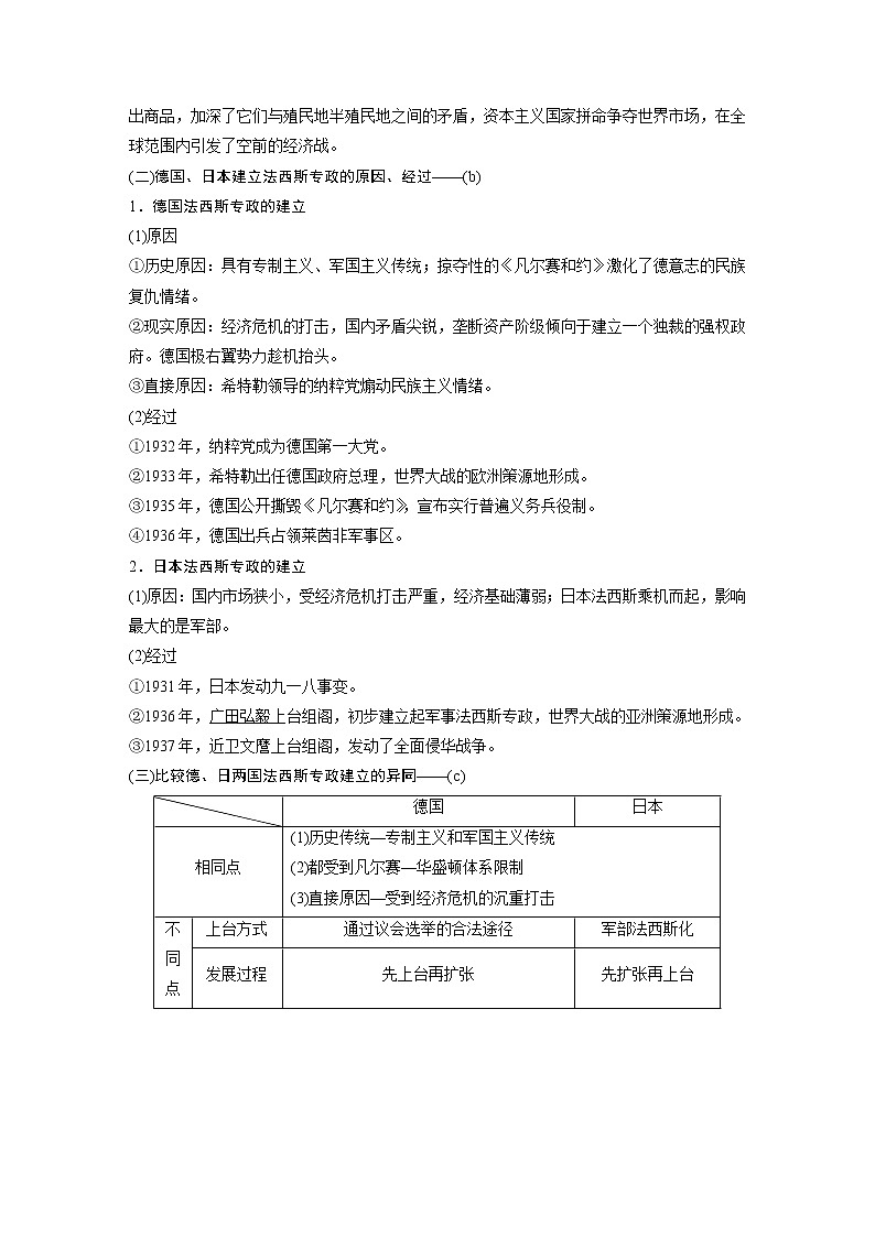 2020版历史新导学浙江选考大一轮精讲精讲义：专题五　20世纪的两次世界大战第18讲（上）02