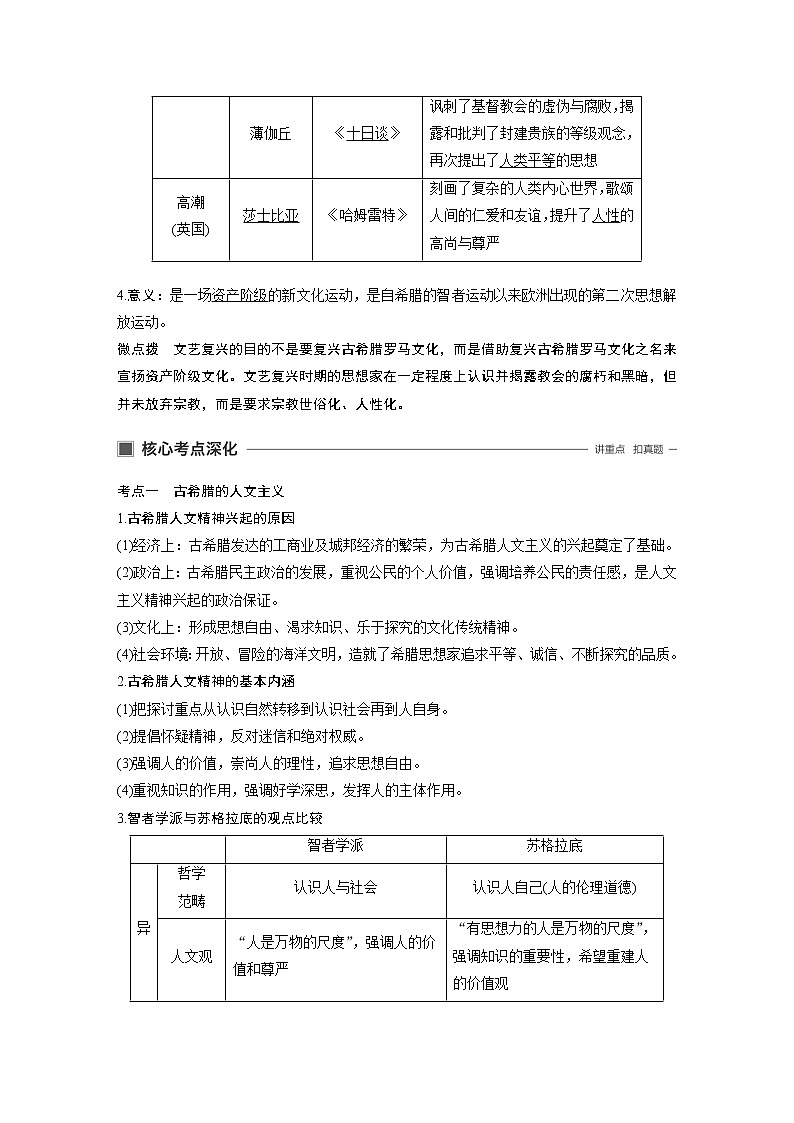 2020版历史新导学浙江选考大一轮精讲精讲义：专题十五　西方人文精神的起源与发展第41讲03