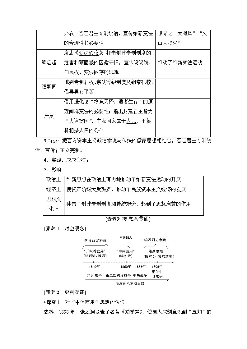 2020版新一线高考历史人教版一轮复习教学案：模块3第13单元第29讲　近代中国的思想解放潮流03