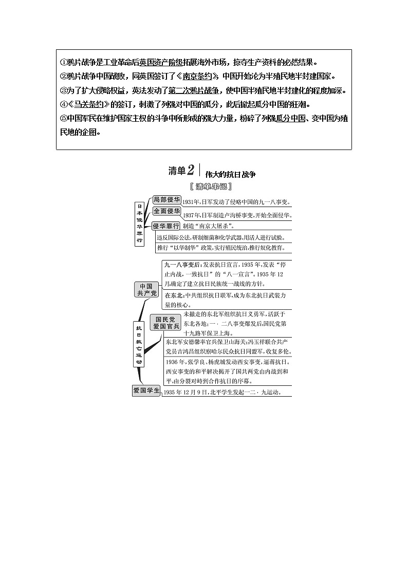 2020版一轮复习历史人教版江苏专版学案：模块一专题二第3讲　近代中国维护国家主权的斗争03