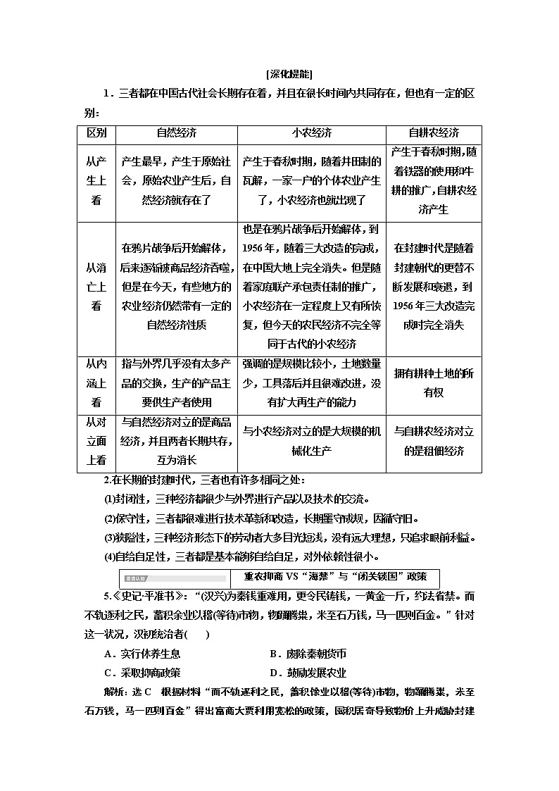 2020版高考一轮复习历史专题复习模式人民版学案：专题六专题末—查漏补缺提能增分03