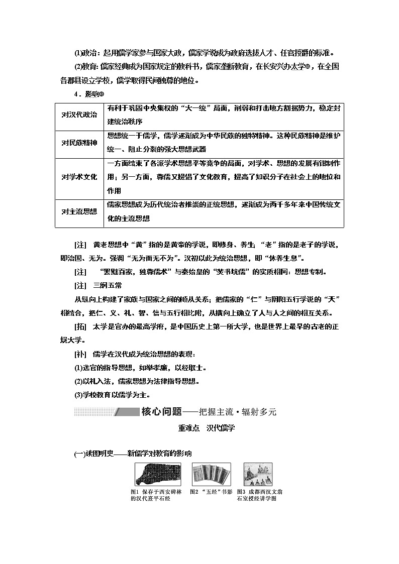 2020版高考一轮复习历史专题复习模式人民版学案：专题十二课题三十三　汉代儒学02