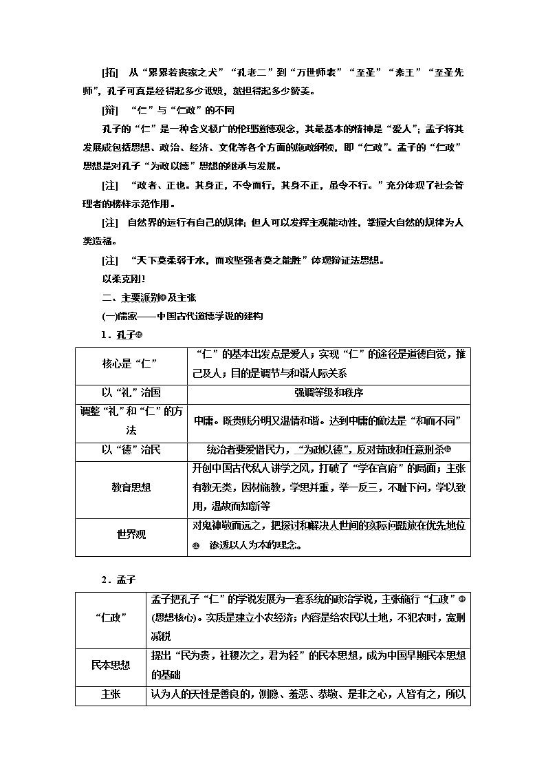 2020版高考一轮复习历史专题复习模式人民版学案：专题十二课题三十二　百家争鸣03