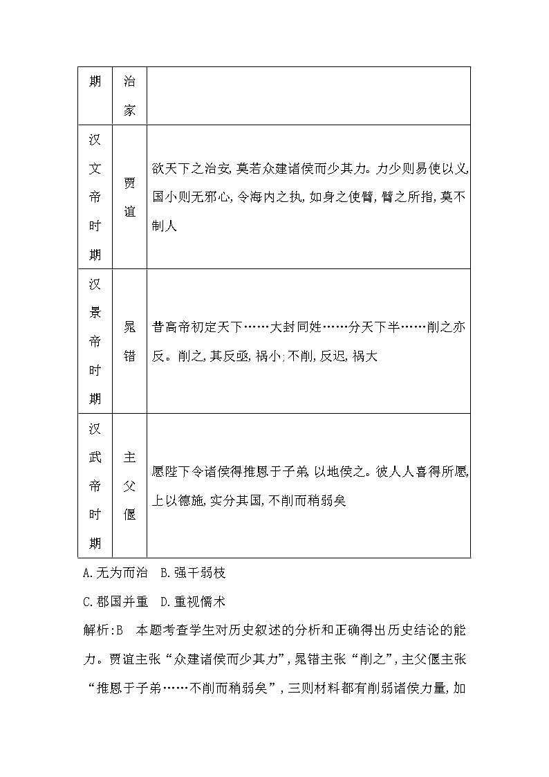 2020版高考历史一轮通史复习试题：第3、4讲巩固练(含解析)第2页