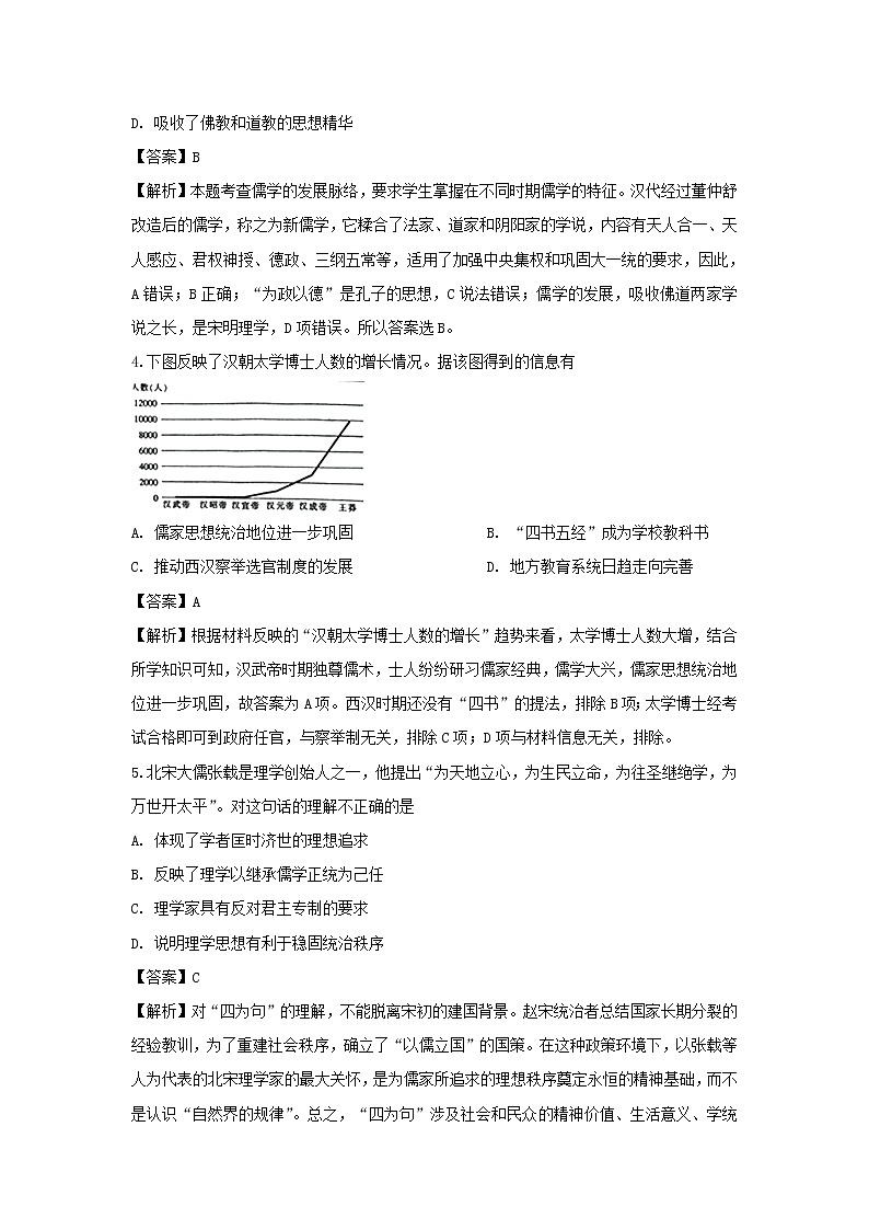【历史】贵州省贵阳市清镇市北大培文学校2018-2019学年高二上学期期中考试试题（解析版）02