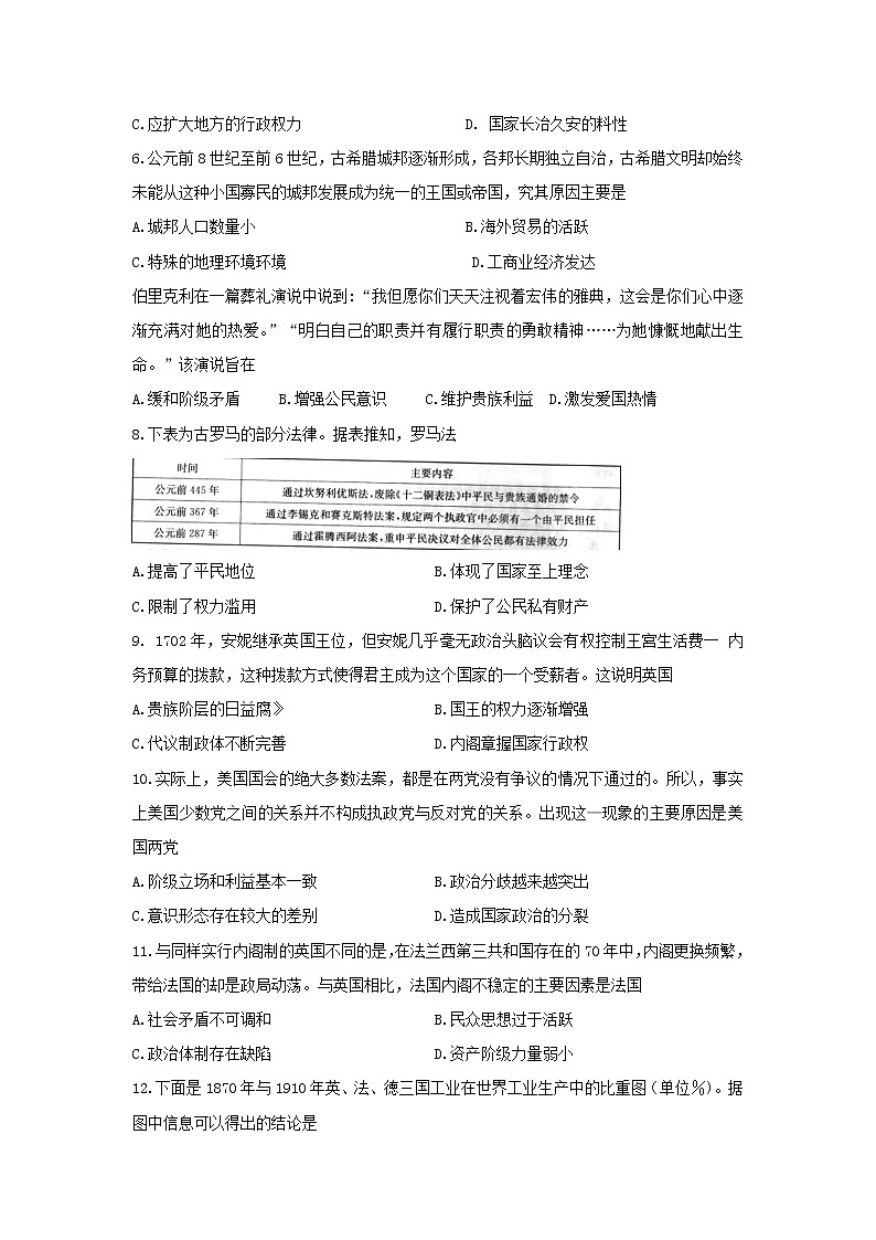 【历史】辽宁省葫芦岛协作校2018-2019学年高二下学期第二次考试02