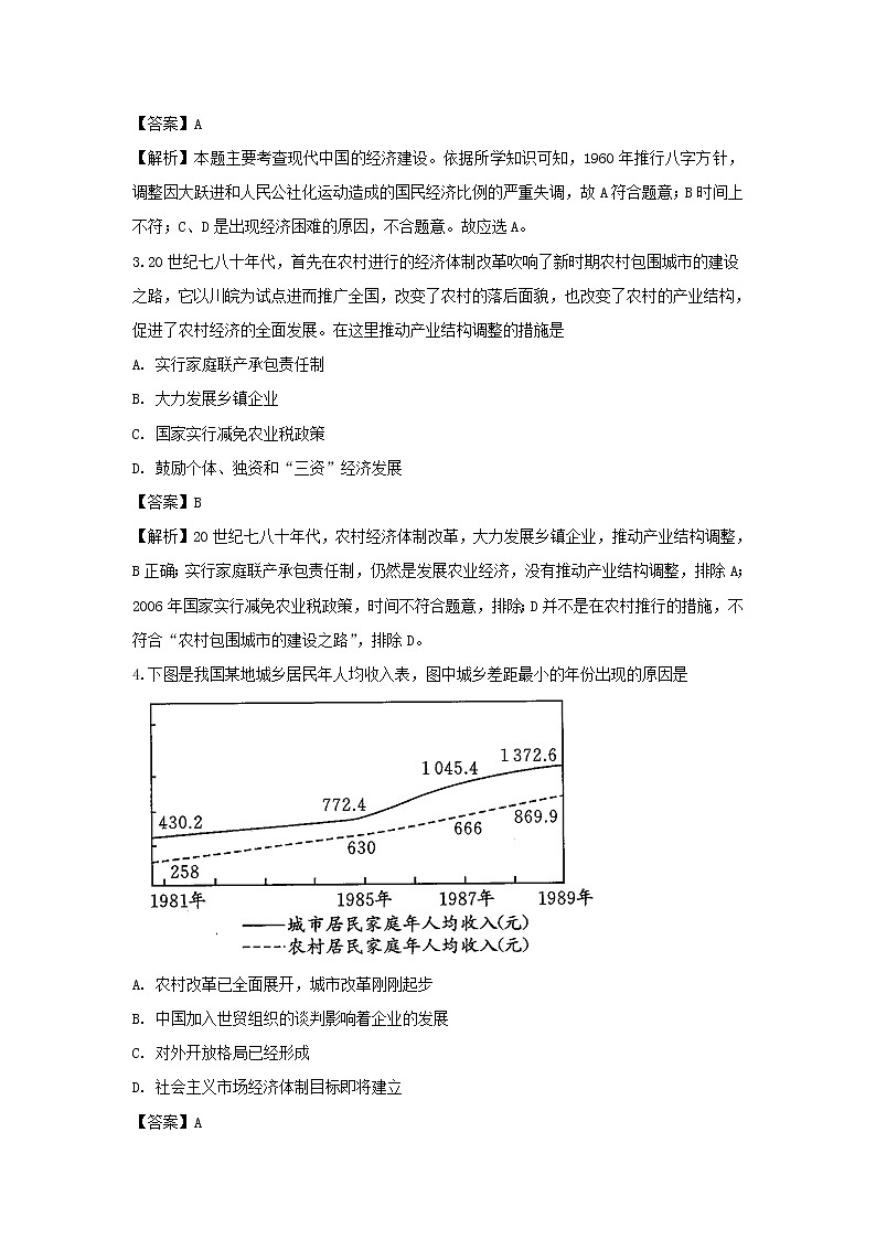 【历史】宁夏回族自治区银川市育才中学学益校区2018-2019学年高二3月月考试卷（解析版）02