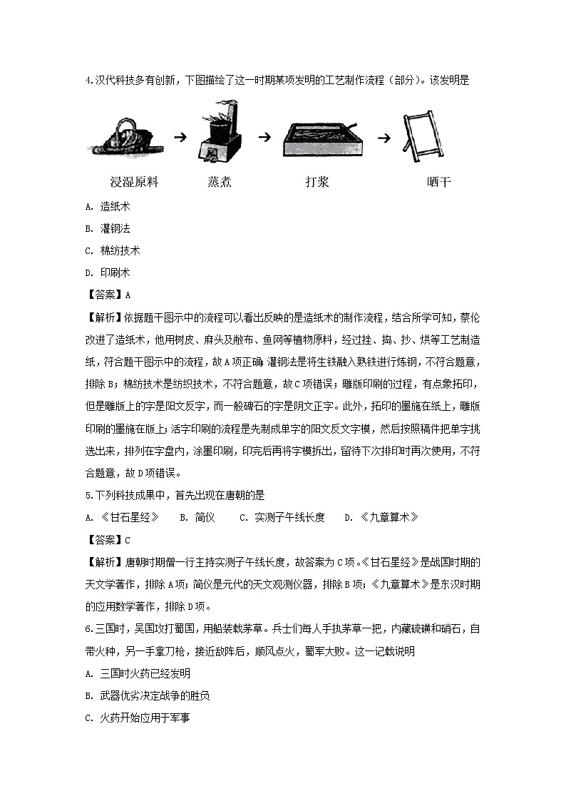 【历史】陕西省蓝田县焦岱中学2018-2019学年高二上学期第一次月考试题（解析版）02