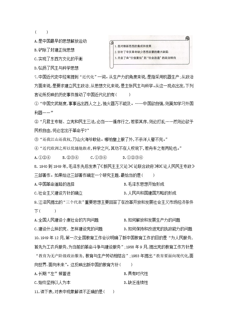 【历史】陕西省榆林高新完全中学2018-2019学年高二上学期第二次月考试卷02