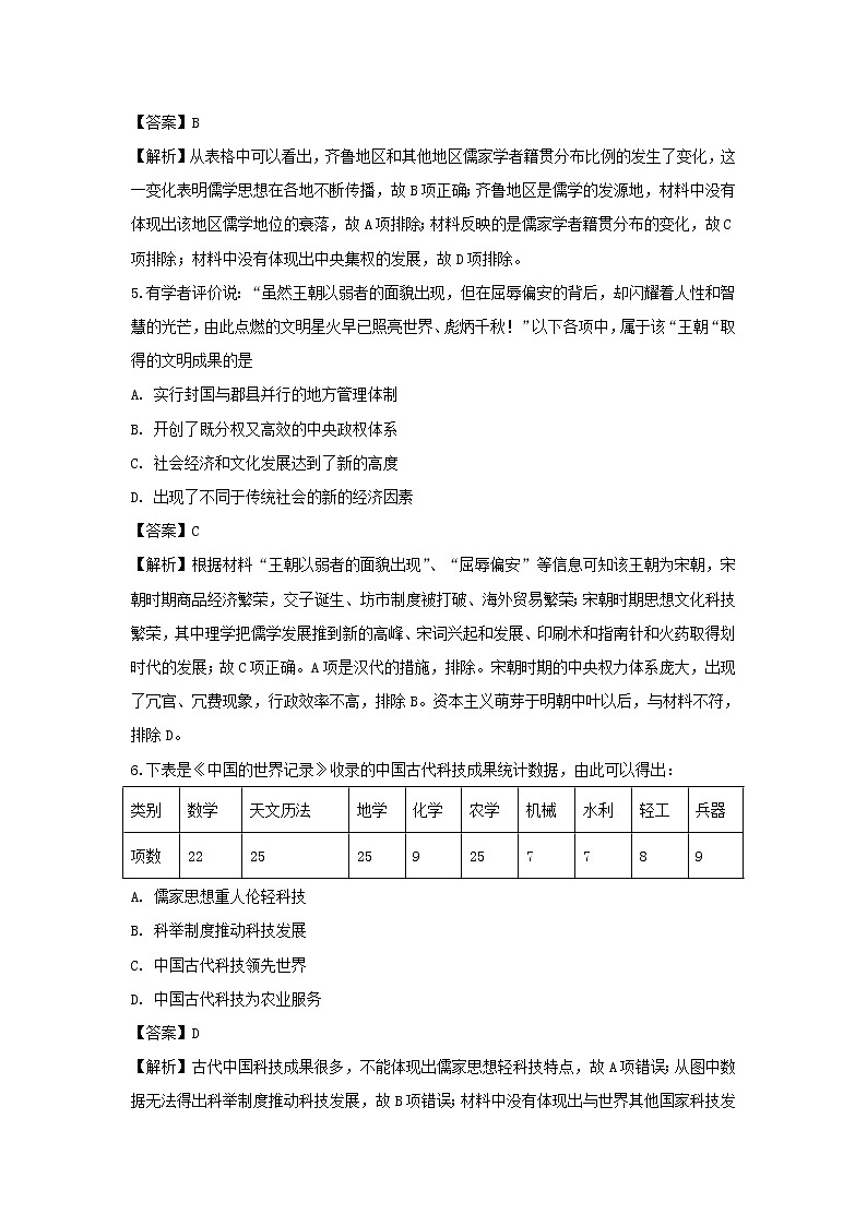 【历史】江西省南康中学、于都中学2018-2019学年高二上学期第三次月考试题（解析版）03