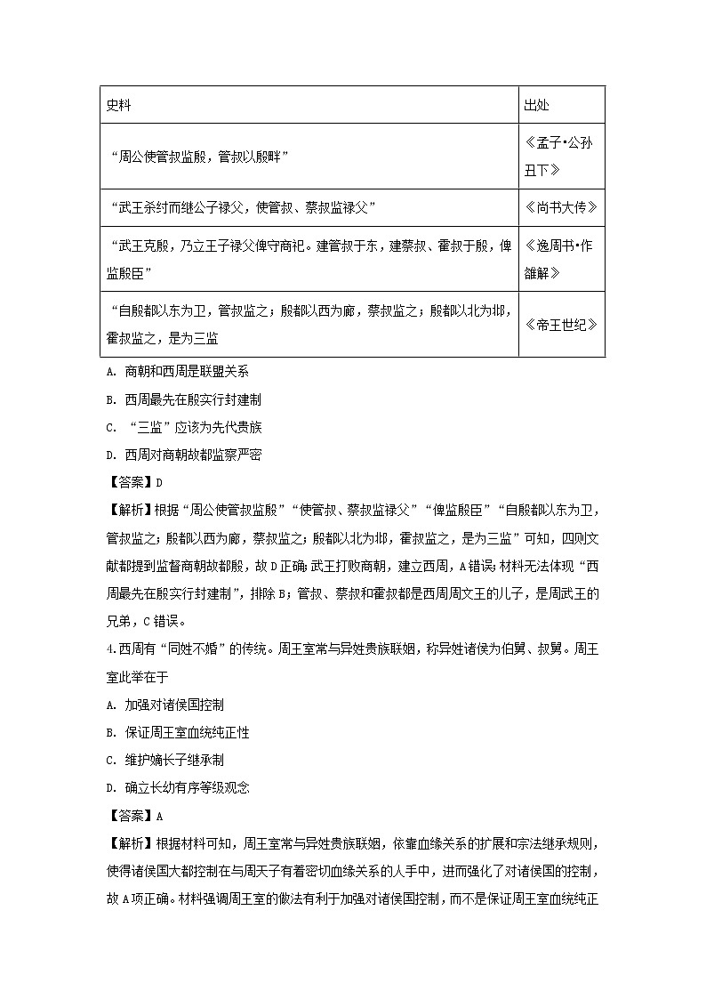 【历史】福建省厦门外国语学校2018-2019学年高二下学期月考试卷（3月份）（解析版）02