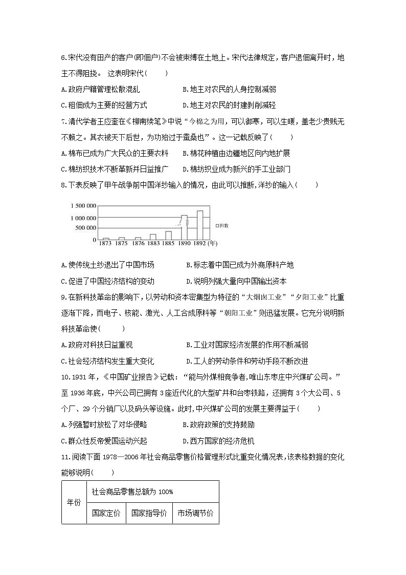 【历史】甘肃省岷县第一中学2019-2020学年高二上学期期末考试试题第2页
