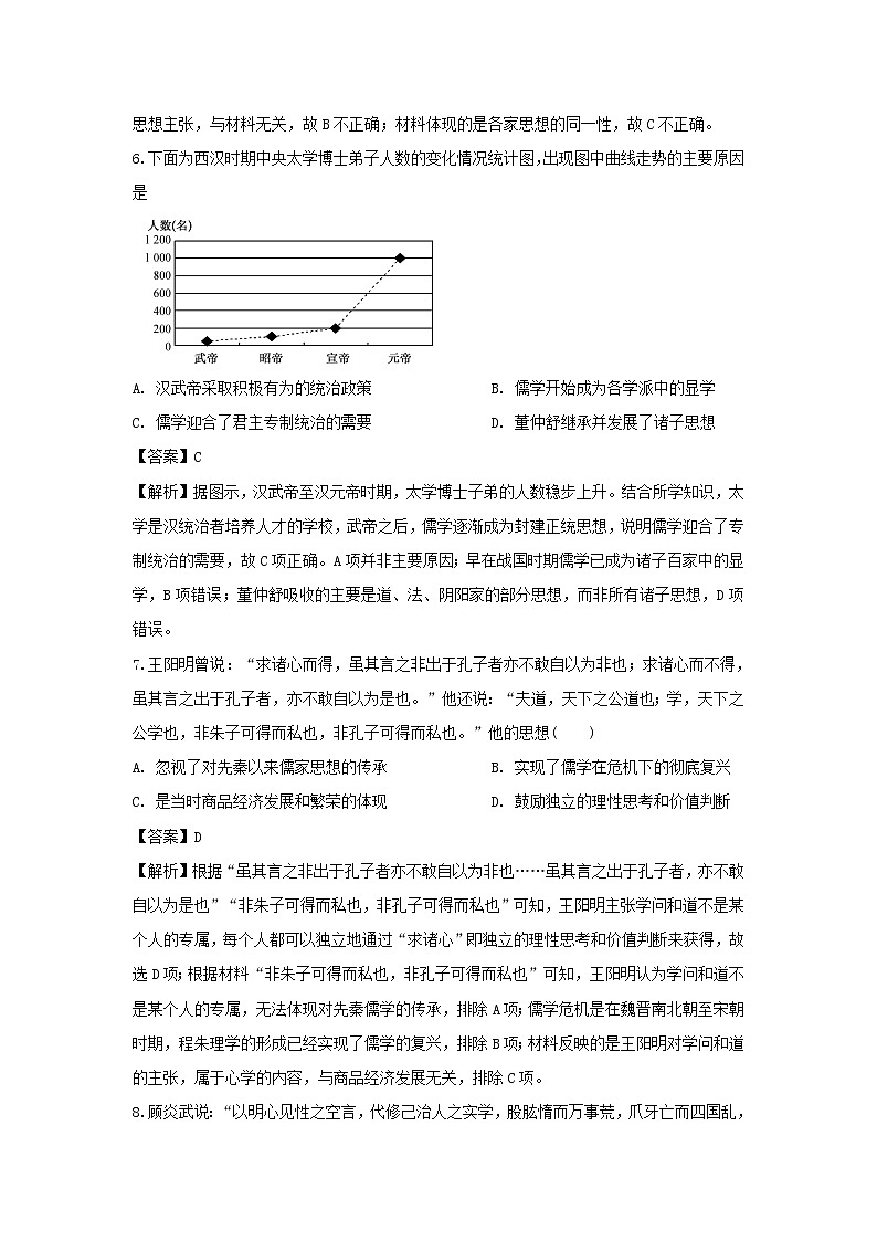 【历史】陕西省延安市吴起高级中学2019-2020学年高二下学期第三次质量检测试题（解析版）第3页