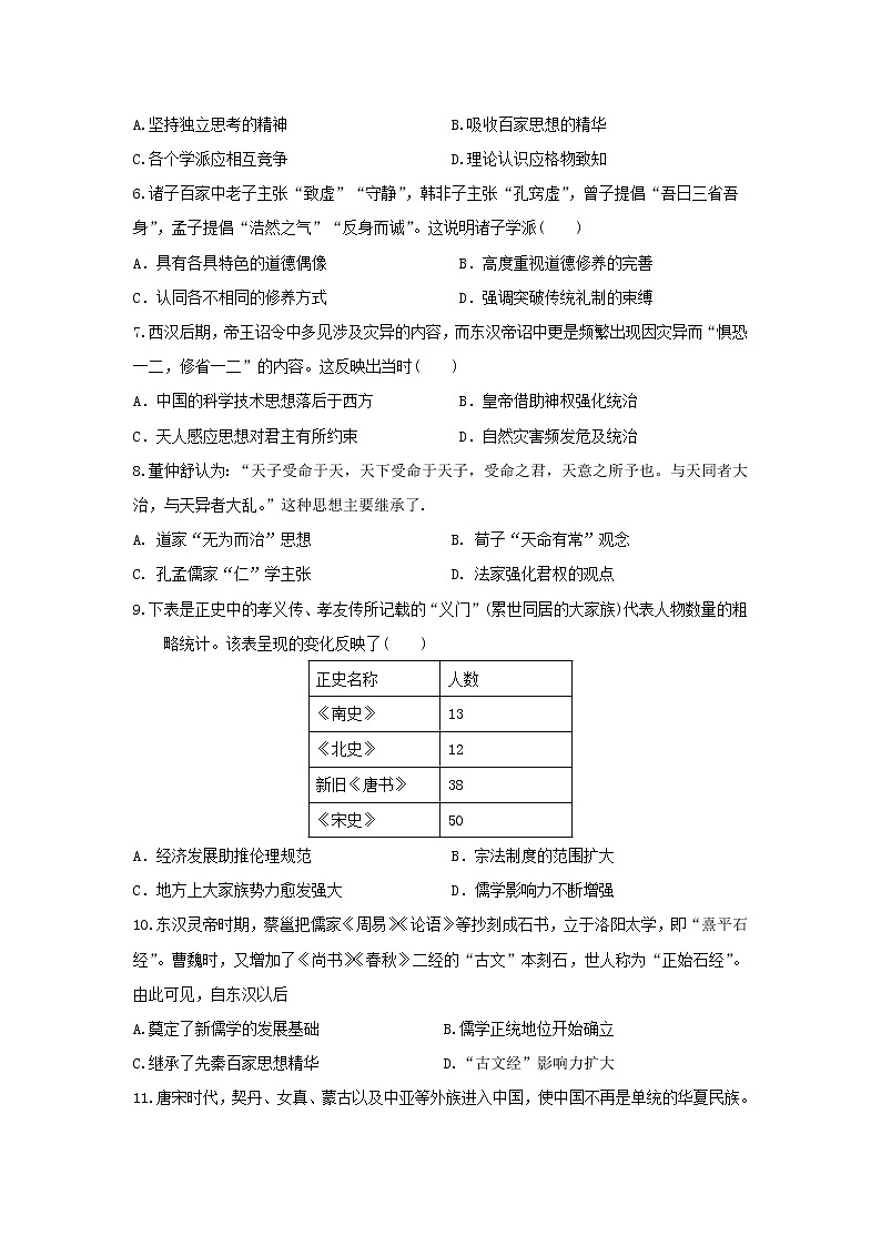 【历史】辽宁省营口开发区第二高级中学2019-2020学年高二上学期第一次月考试卷02