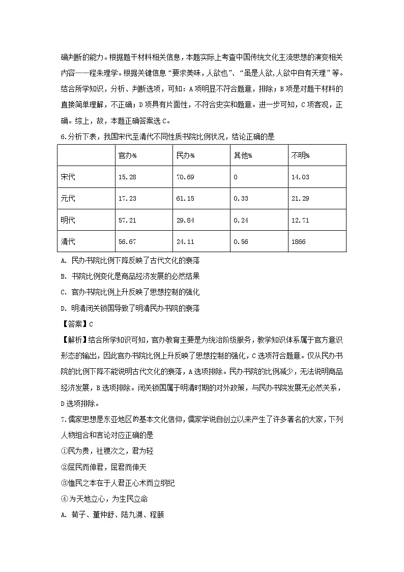 【历史】江西省南昌市八一中学、洪都中学、十七中三校2019-2020学年高二10月联考试题（解析版）第3页