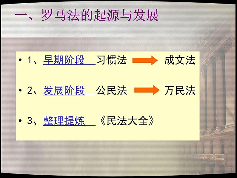 北师大版高中历史必修一第五单元第17课 维护奴隶主统治的罗马法共34张PPT课件第5页