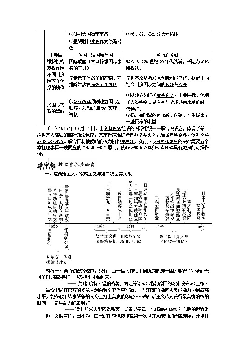 2019-2020学年部编版必修下册：第17课 第二次世界大战与战后国际秩序的形成【学案】 (2)03