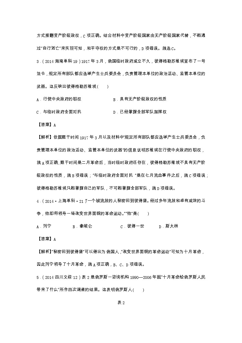 2019-2020学年部编版必修下册：第12课 资本主义世界殖民体系的形成（高考真题）（作业）02