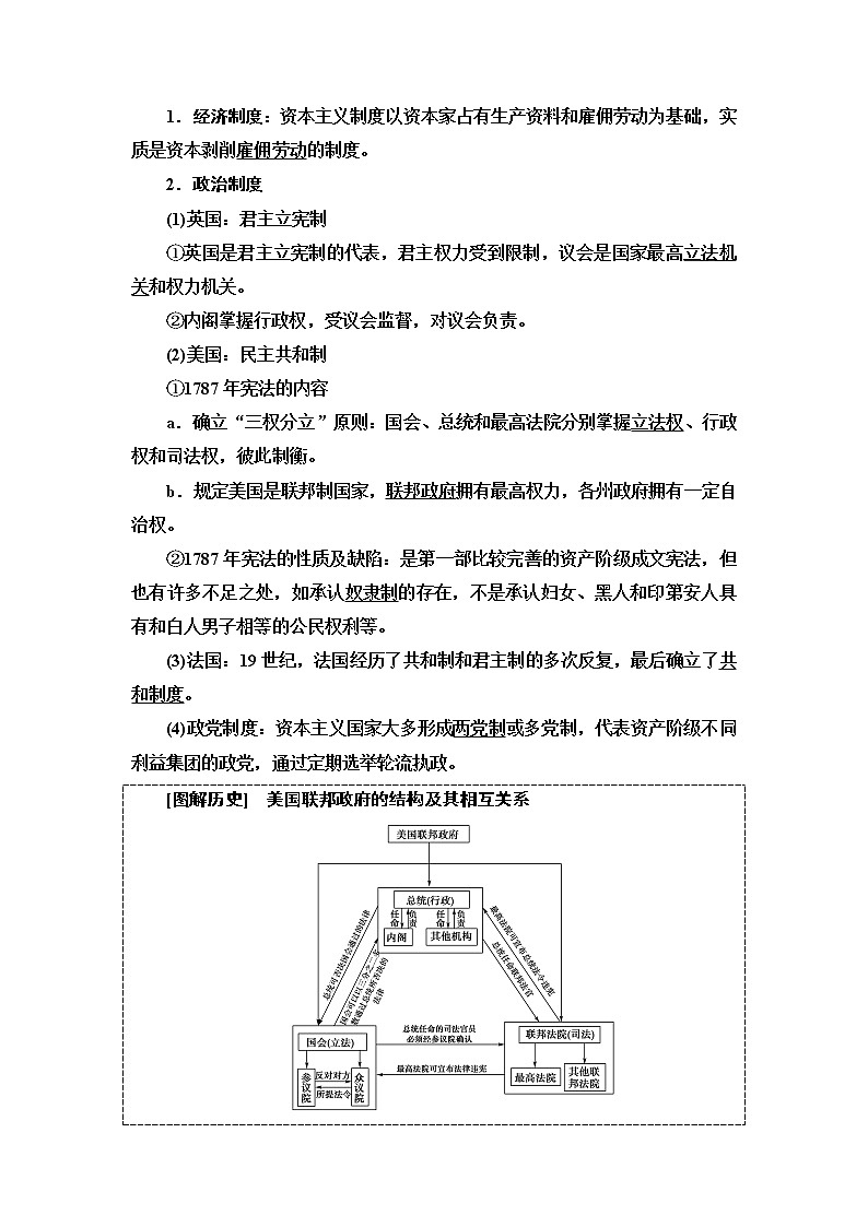 2019-2020学年新教材部编版必修中外历史纲要下 第4单元 第9课　资产阶级革命与资本主义制度的确立 学案03