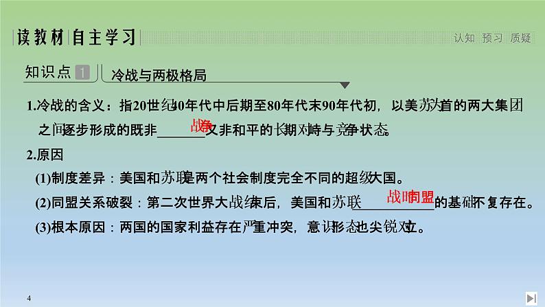 2019-2020学年部编版必修下册：第18课 冷战与国际格局的演变 【课件】（39张）04