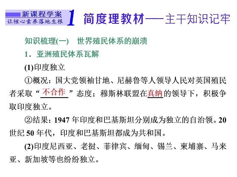 2019-2020学年部编版必修下册：第20课  世界殖民体系的瓦解与新兴国家的发展（课件）（27张）04