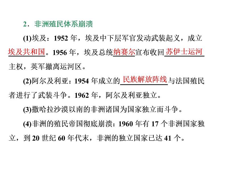 2019-2020学年部编版必修下册：第20课  世界殖民体系的瓦解与新兴国家的发展（课件）（27张）05