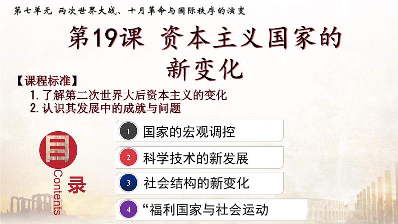 2019-2020学年部编版必修下册：第19课 资本主义国家的新变化（课件）（66张）01