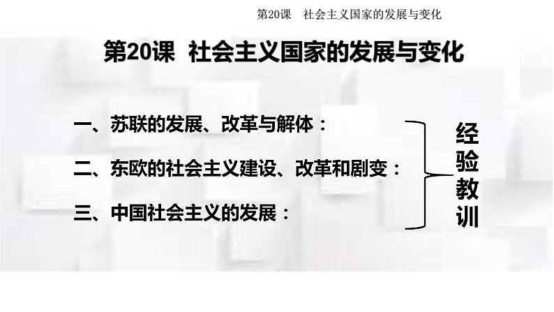 2019-2020学年部编版必修下册：第20课 社会主义国家的发展与变化【课件】（52张）04