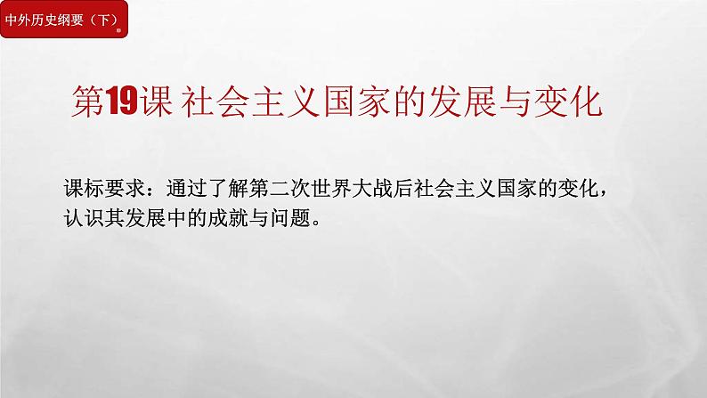 2019-2020学年部编版必修下册：第20课 社会主义国家的发展与变化【课件】（31张）01