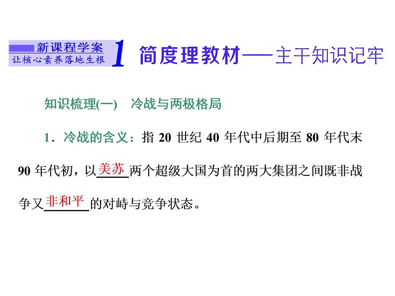 2019-2020学年部编版必修下册：第21课  冷战与国际格局的演变（课件）（32张）04