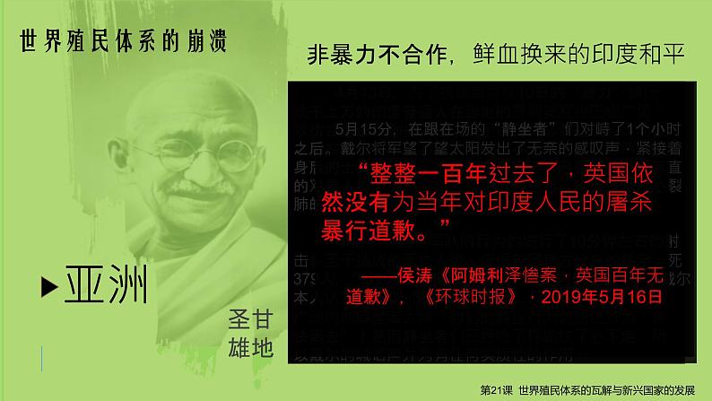 2019-2020学年部编版必修下册：第21课 世界殖民体系的瓦解与新兴国家的发展（课件）（24张）08