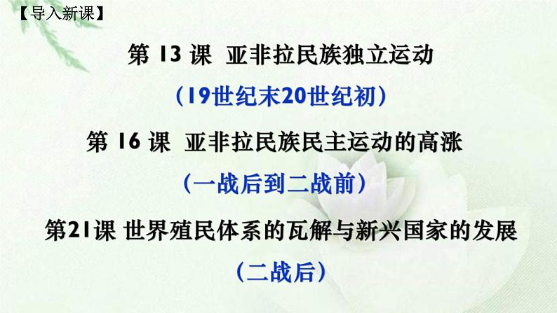 2019-2020学年部编版必修下册：第21课 世界殖民体系的瓦解与新兴国家的发展【课件】（34张）02