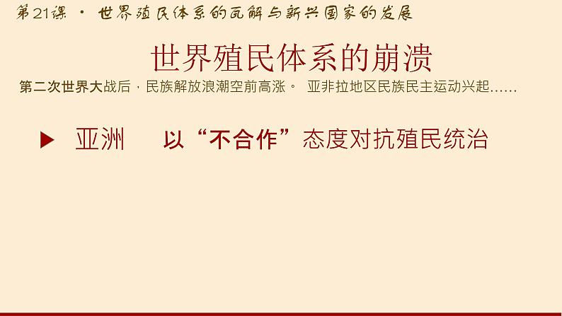 2019-2020学年部编版必修下册：第21课 世界殖民体系的瓦解与新兴国家的发展【课件】（31张）06