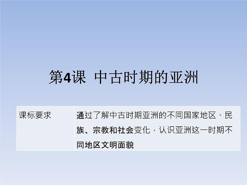 2019-2020学年部编版必修中外历史纲要下 第4课中古时期的亚洲课件（19张）01