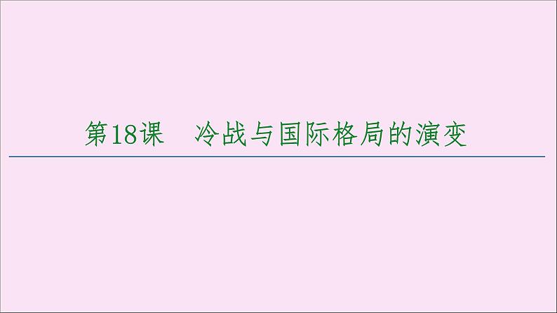 2019-2020学年高中历史人教版必修《中外历史纲要》下册第8单元20世纪下半叶世界的新变化第18课冷战与国际格局的演变 课件第5页