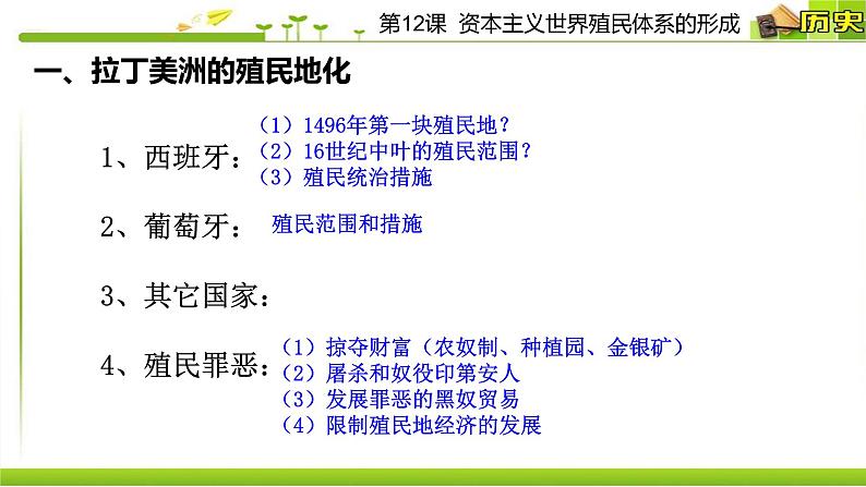 2019-2020学年历史新教材部编版必修中外历史纲要下 第12课资本主义世界殖民体系的形成 课件（20张）第4页