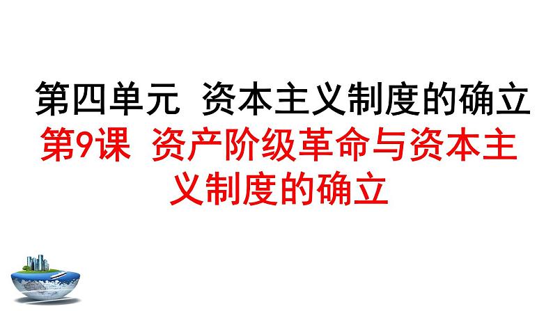 2019-2020学年历史新教材部编版必修中外历史纲要下 第9课资产阶级革命与资本主义制度的确立 课件（52张）02