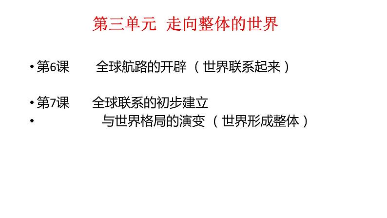 2019-2020学年新教材部编版必修中外历史纲要下 第6课全球航路的开辟 课件（36张）01