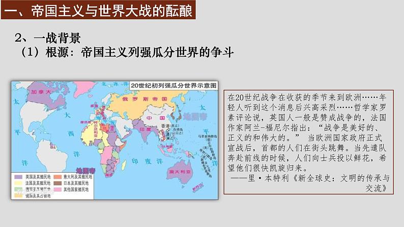 2019-2020学年部编版必修下册：第14课 第一次世界大战与战后国际秩序【课件】（27张）第4页