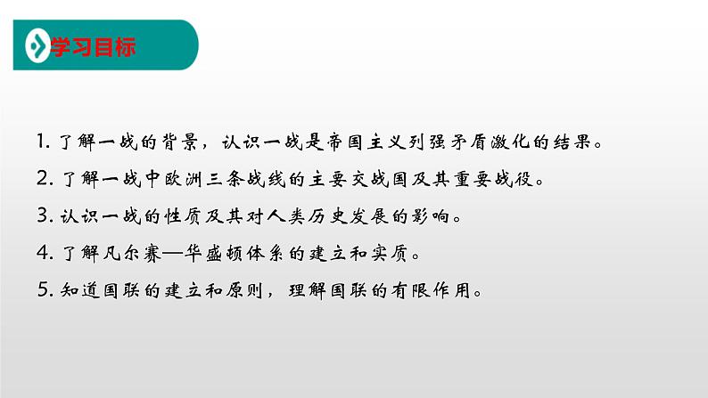 2019-2020学年部编版必修下册：第14课 第一次世界大战与战后国际秩序【课件】（57张）第3页