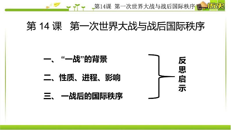 2019-2020学年部编版必修下册：第14课 第一次世界大战与战后国际秩序【课件】（63张）第3页