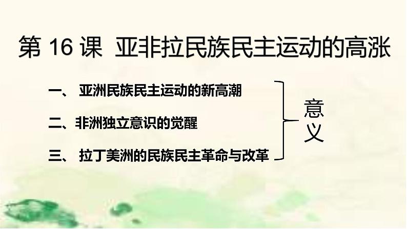 2019-2020学年部编版必修下册：第16课 亚非拉民族民主运动的高潮【课件】（51张）04