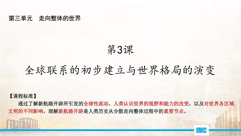 2019-2020学年部编版必修下册：第7课 全球联系的初步建立与世界格局的演变【课件】（24张）第1页