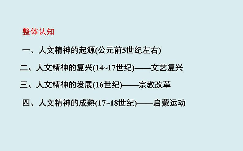 2019-2020学年部编版必修下册：第8课 欧洲的思想解放运动【课件】（51张）第3页