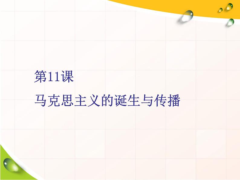 2019-2020学年部编版必修下册：第11课  马克思主义的诞生与传播（课件）（37张）01