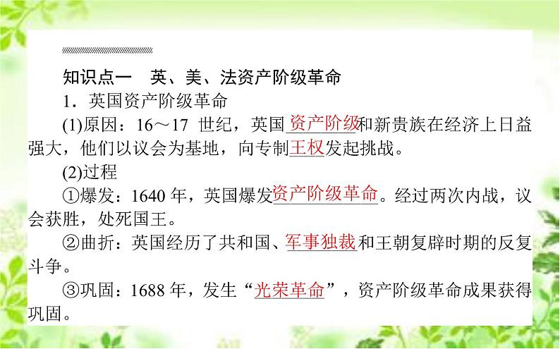 2019-2020学年部编版必修《中外历史纲要》下 9 资产阶级革命与资本主义制度的确立 课件（54张）第2页