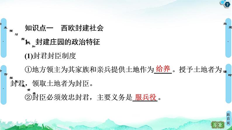 2019-2020学年部编版必修下册：  第3课　中古时期的欧洲 （课件）（50张）第7页